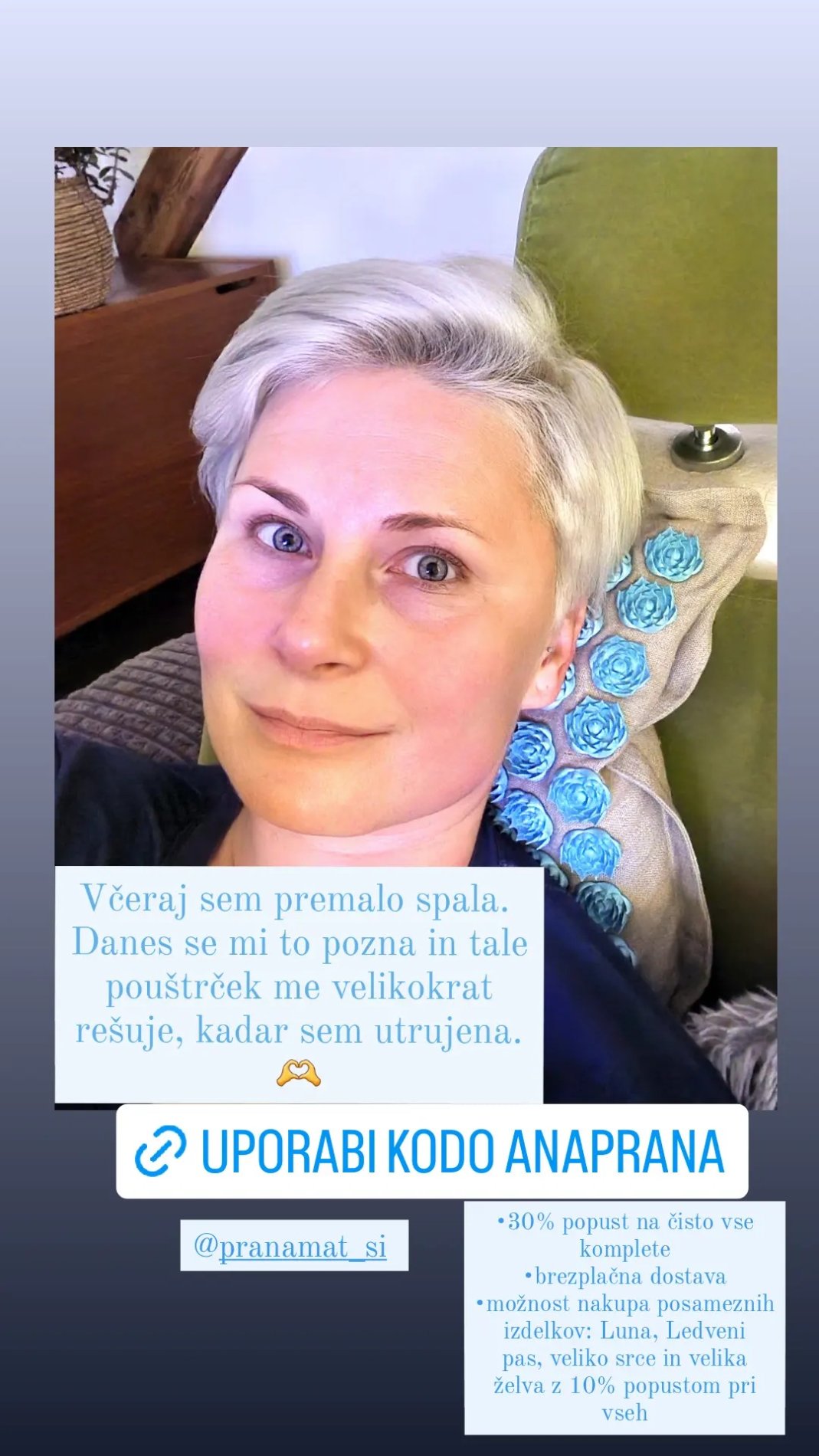 Ana je vedno videti spočito. Vir: Instagram