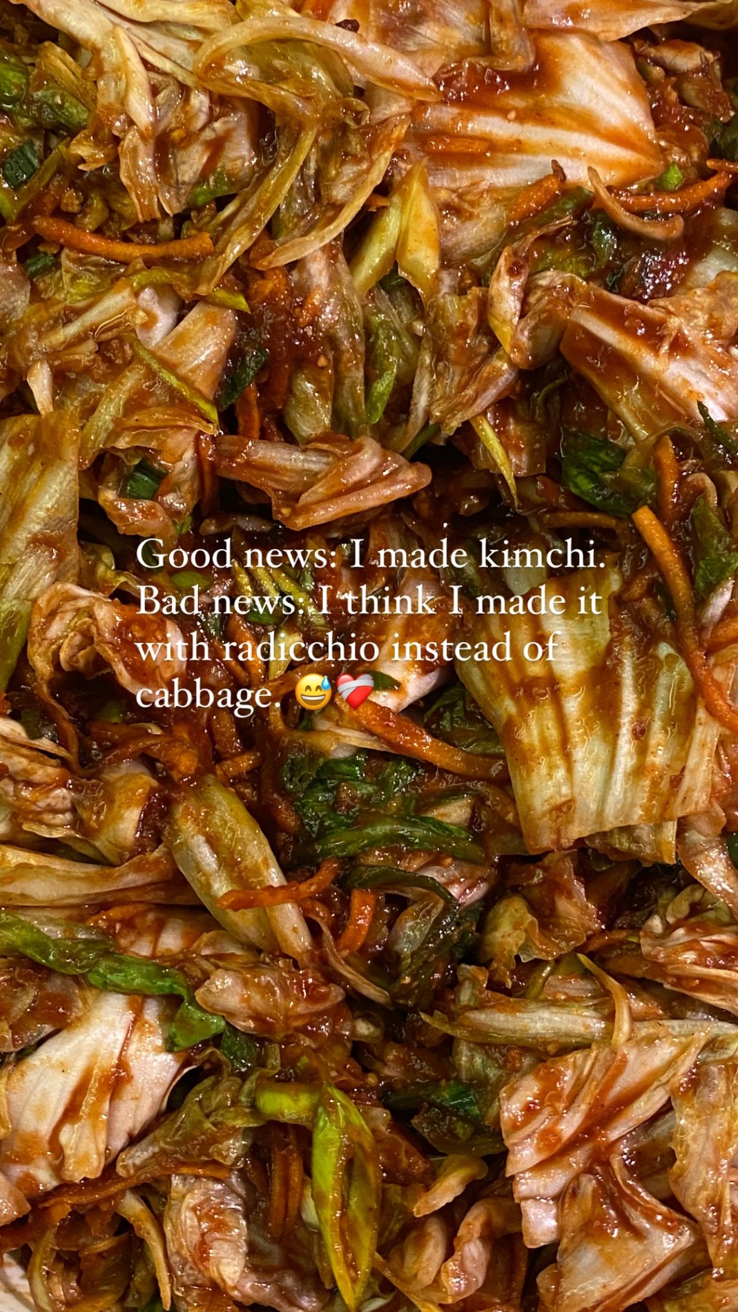 Kimchi je naredila z radičem. Vir: Instagram
