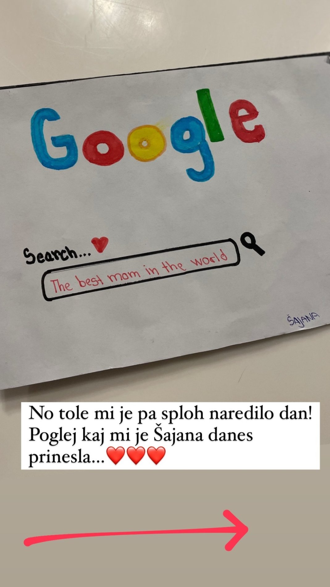 Najboljša mama na svetu. Vir: Instagram