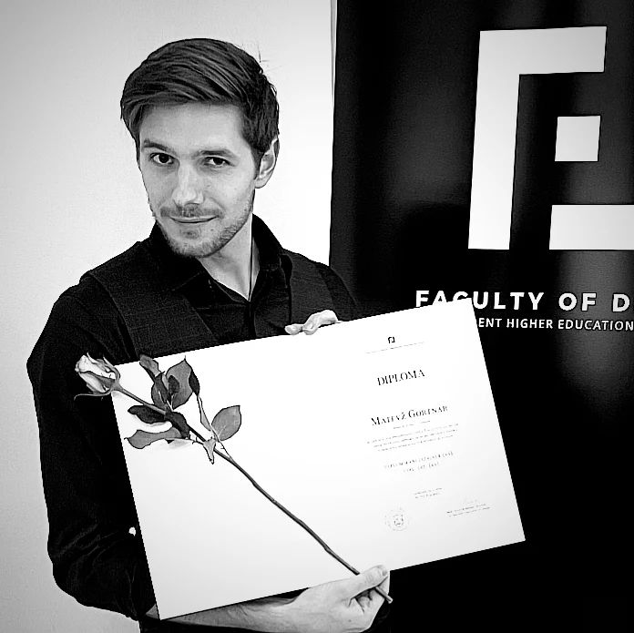 Matevž Gortnar je diplomiral. Vir: Instagram