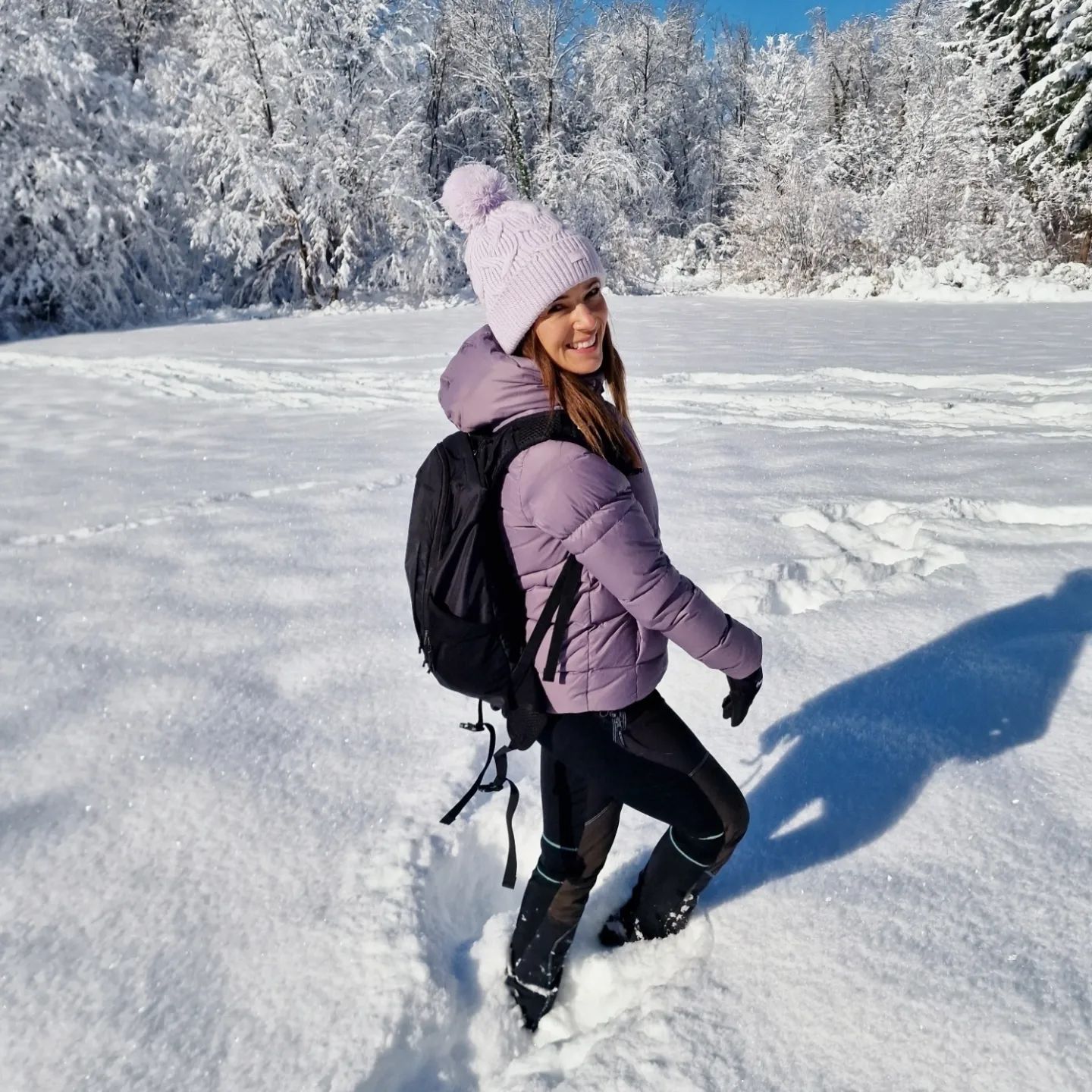 Nina Pušlar na snegu. Vir: Instagram