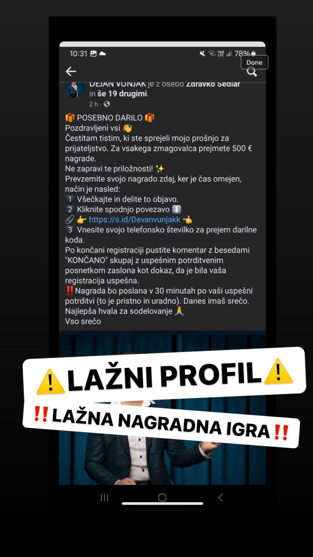 Vunjaku se dogaja isto, kot leto dni nazaj. Vir: Instagram