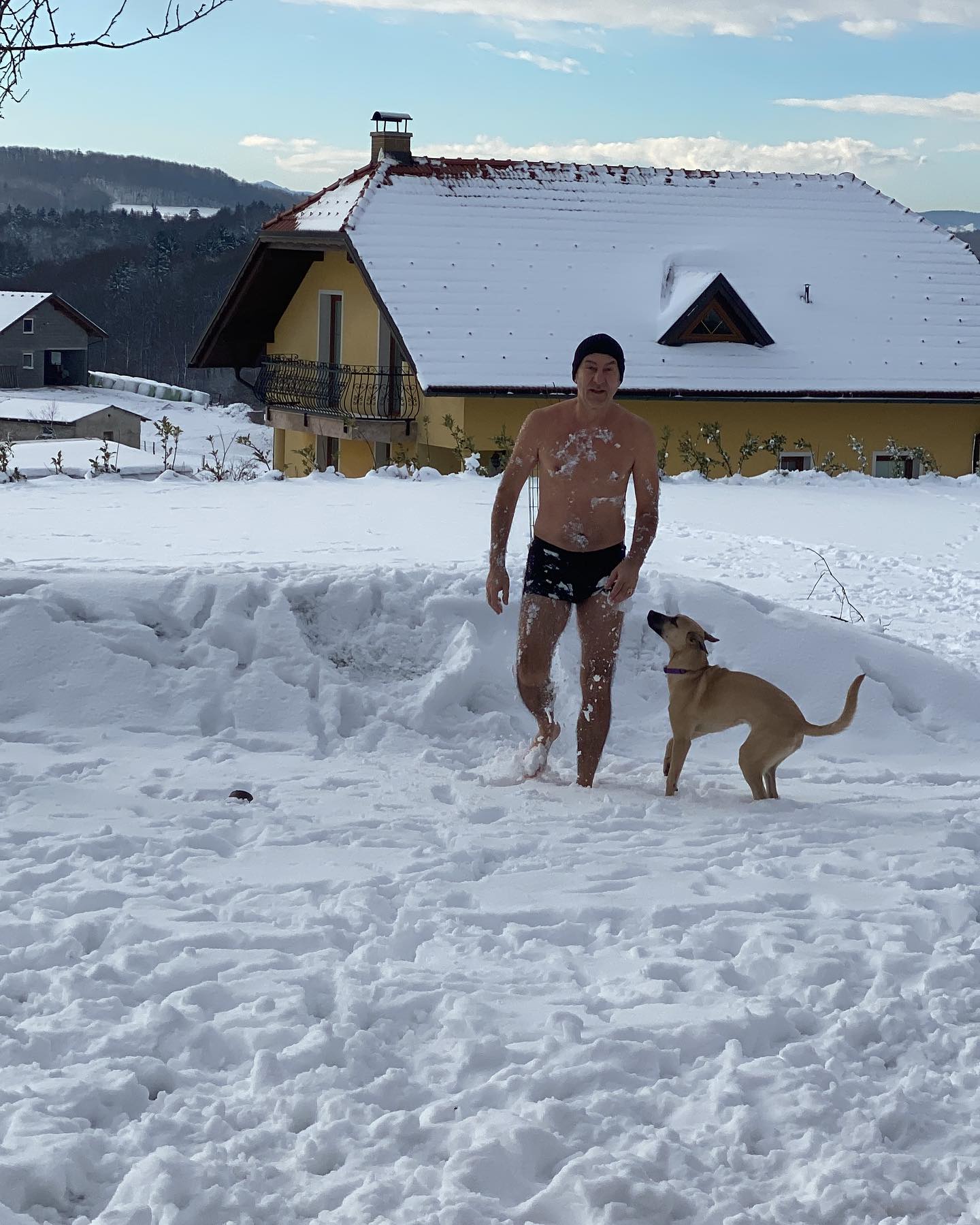 Branko je hodil po snegu. Vir. Instagram