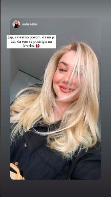 Indira Ekić z dolgo pričesko