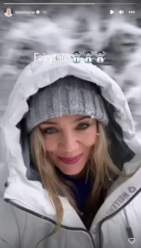 Katarina je uživala v snežni idili. Vir: Instagram