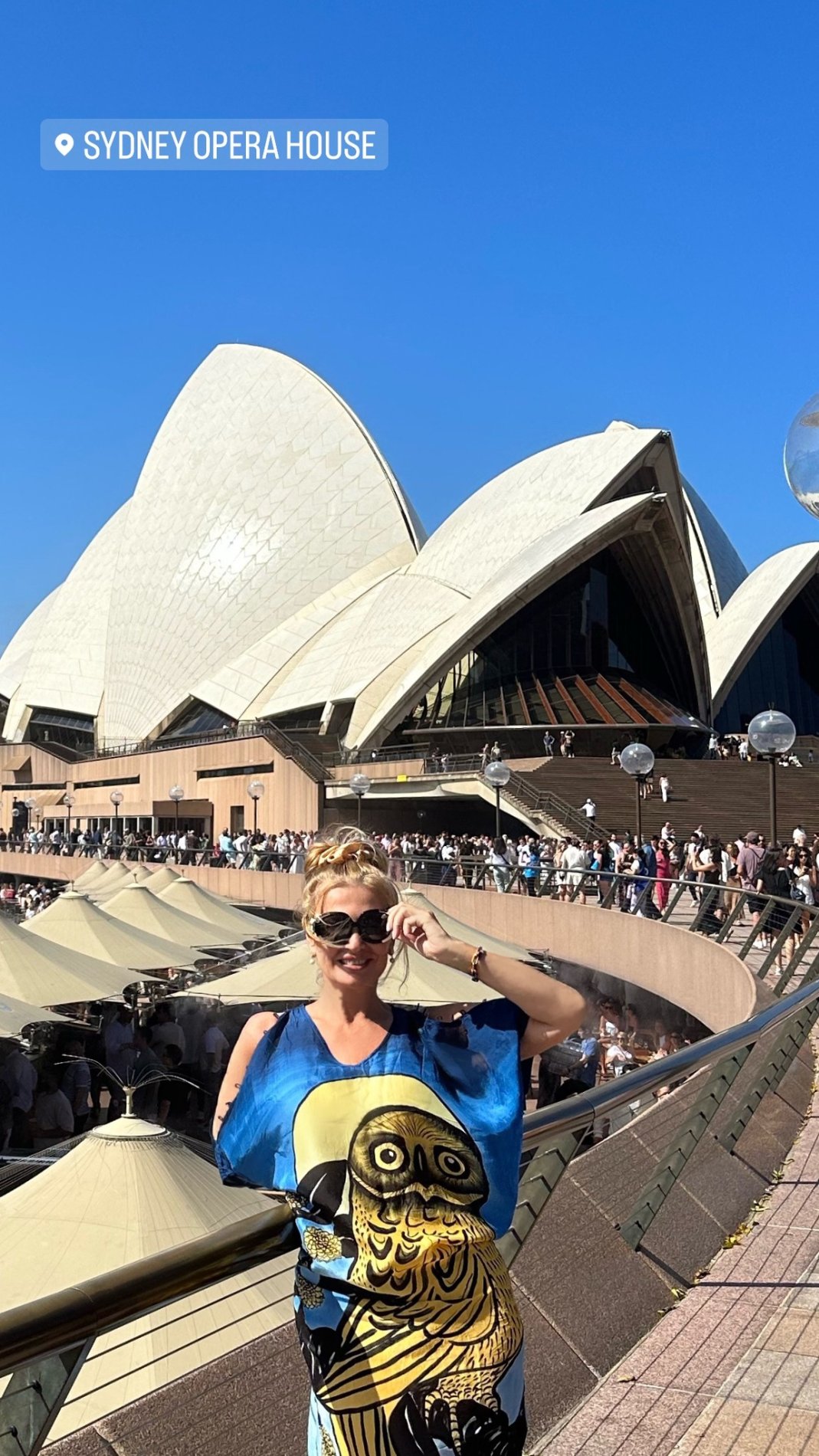 Helena Blagne je pozirala ob operi v Sydneyu. Vir: Instagram