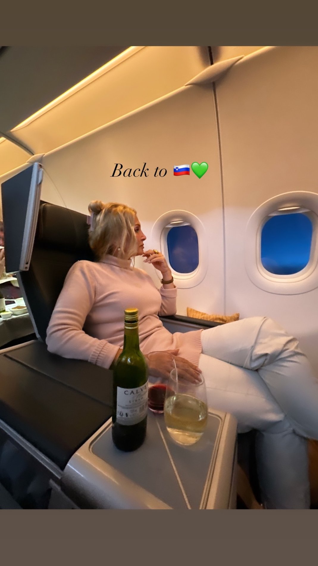 Helena Blagne se vrača domov. Vir: Instagram