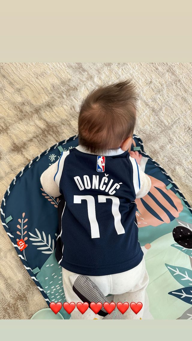 Luka Dončić ima že tako veliko hči. Vir: Instagram