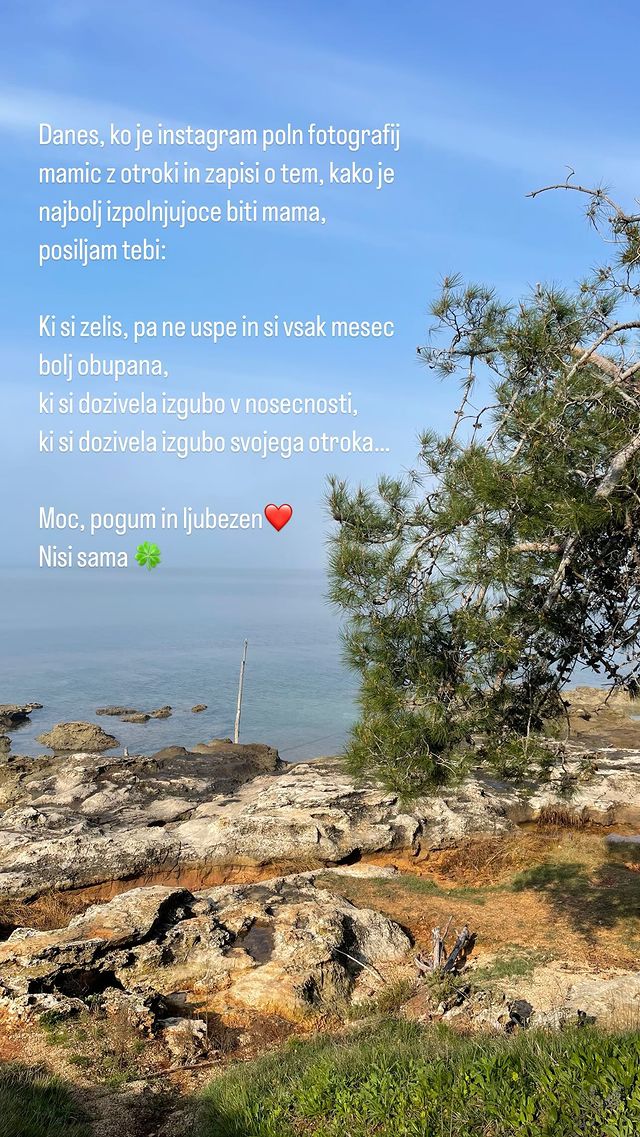 Nuša Lesar se je spomnila na vse, ki še čakajo, da postanejo mama. Vir: Instagram