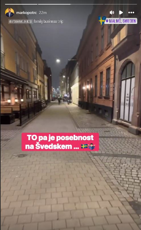 Zvečer je mesto na Švedskem kot mesto duhov. Vir: Instagram