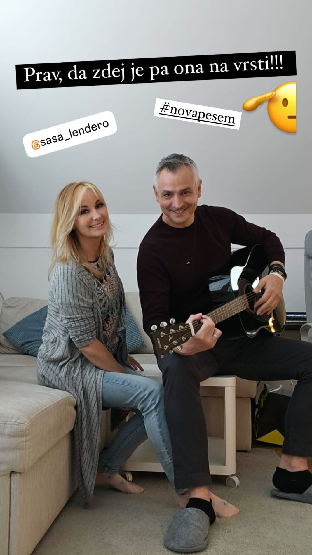 Miha in Saša delata na novem projektu. Vir: Instagram