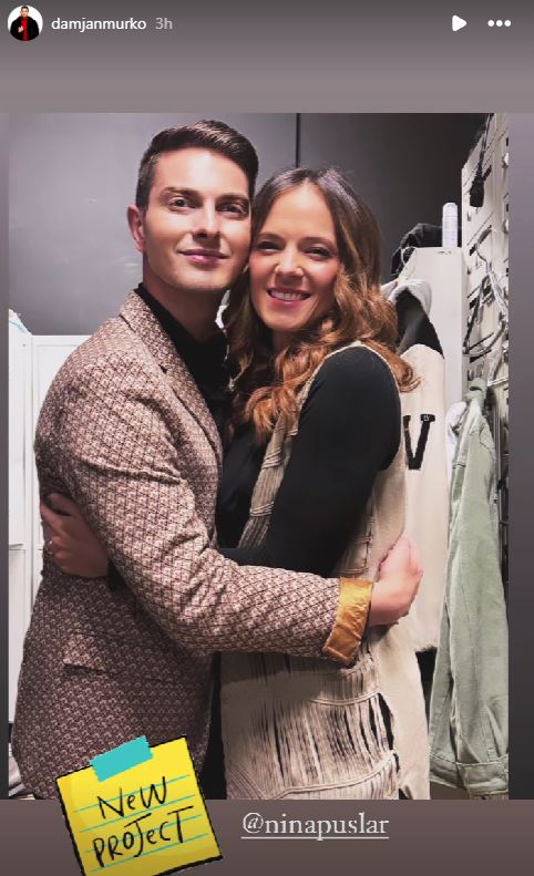 Damjan in Nina delata na novem projektu. Vir: Instagram