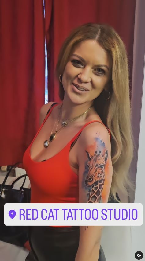 Nina Osenar ima novo tetovažo. Vir: Instagram