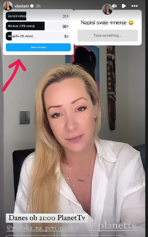 Vlasta Mažgon ne podpira menjave parov. Vir: Instagram