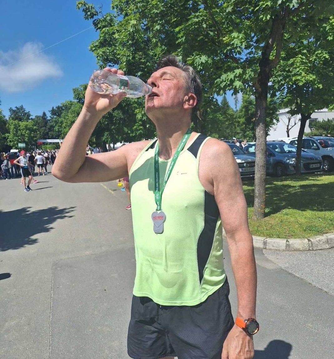 Borut Pahor na maratonu Borut Pahor na maratonu