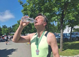 Borut Pahor na maratonu