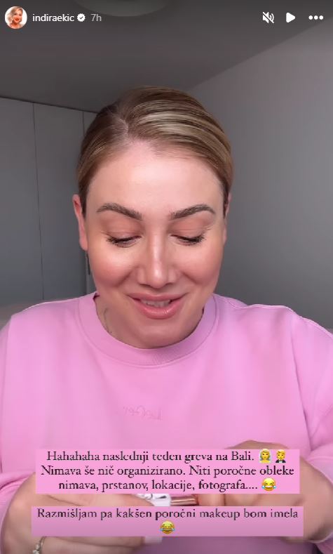 Indira Ekić se bo kmalu poročila. Vir: Instagram