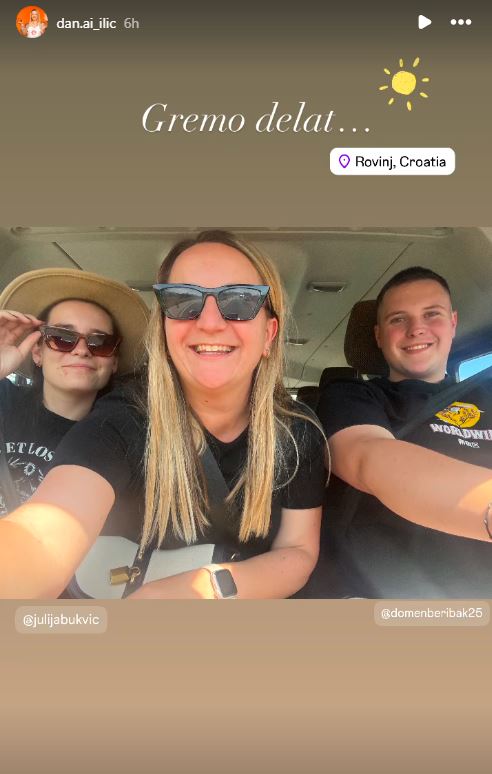 Julija, Dana in Domen. Vir: Instagram