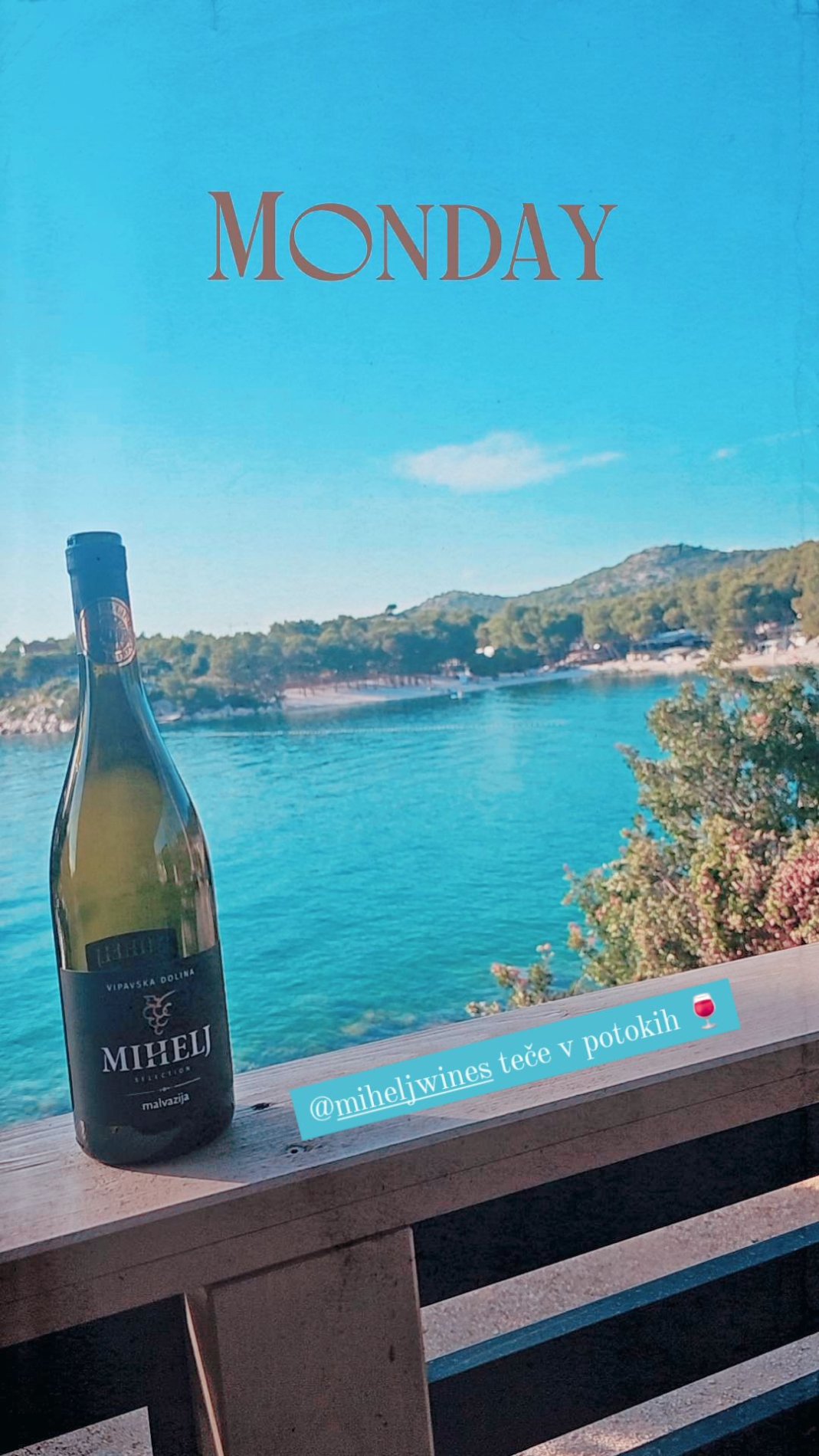 Vino teče v potokih. Vir: Instagram