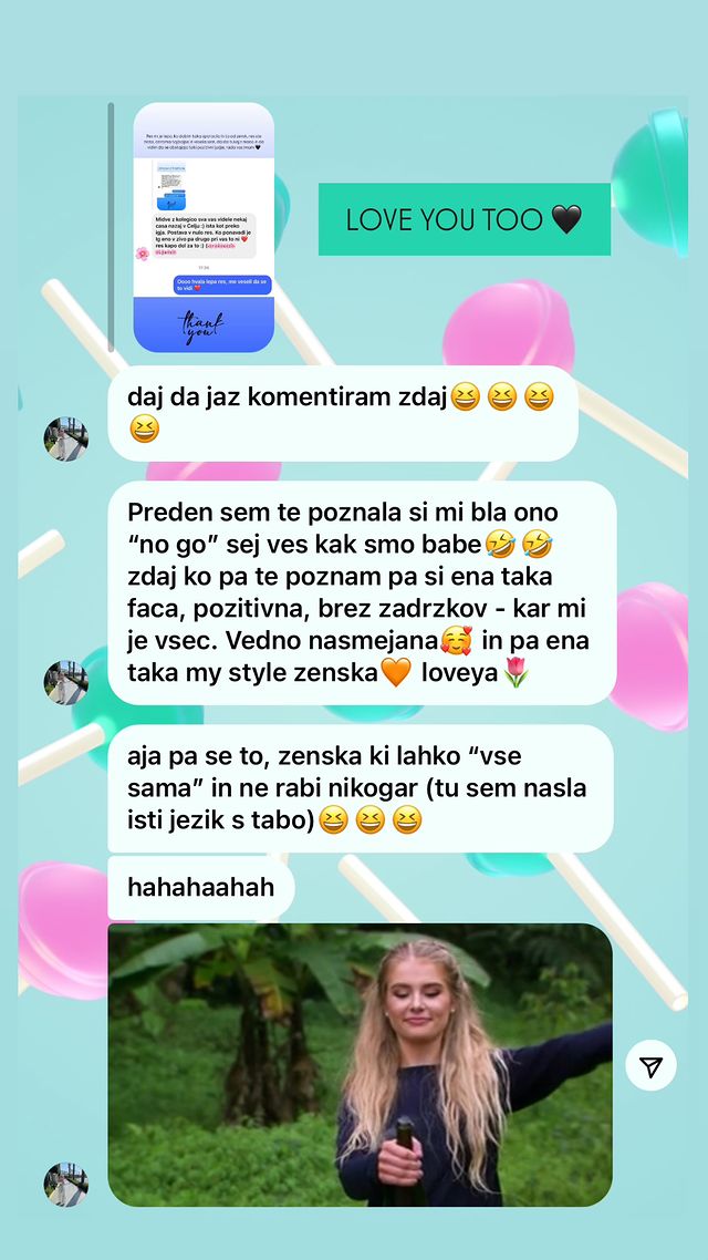 Takšna sporočila dobiva od ljudi. Vir: Instagram