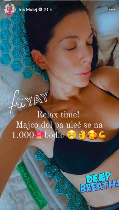 Iris Mulej je legla na 1000 bodic