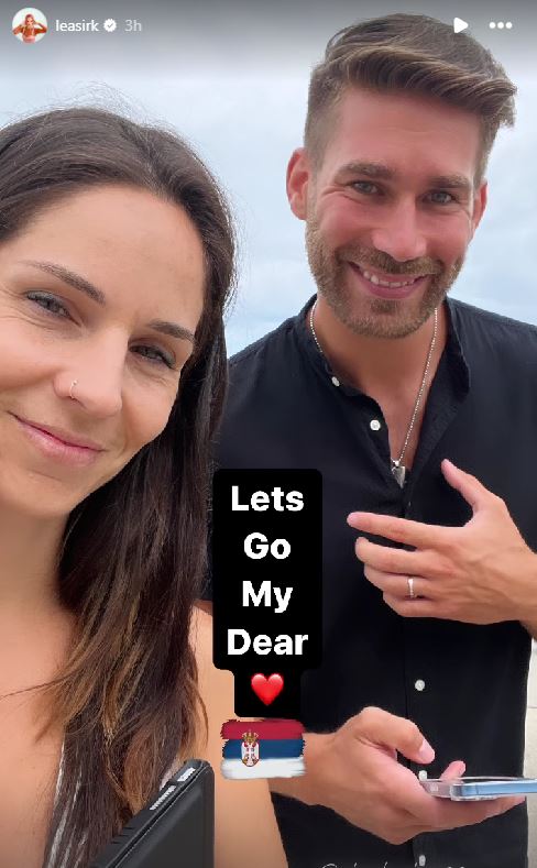 Lea Sirk podpira svojega partnerja. Vir: Instagram