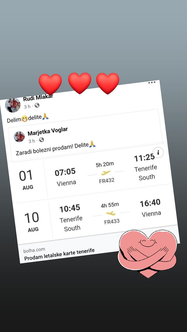 Marjetka in Rudi sta odpovedala potovanje