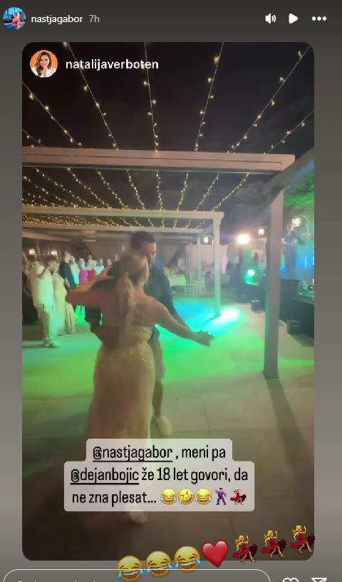 Mož Natalije Verboten je plesal z nevesto. Vir: Instagram