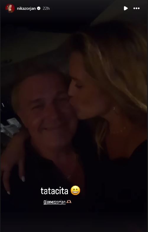 Nika Zorjan z očetom na morju. Vir: Instagram