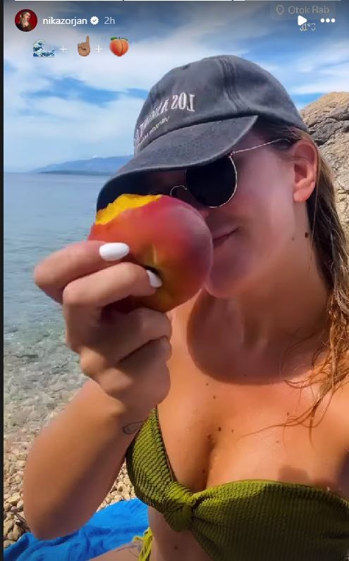 Nika Zorjan uživa na Rabu