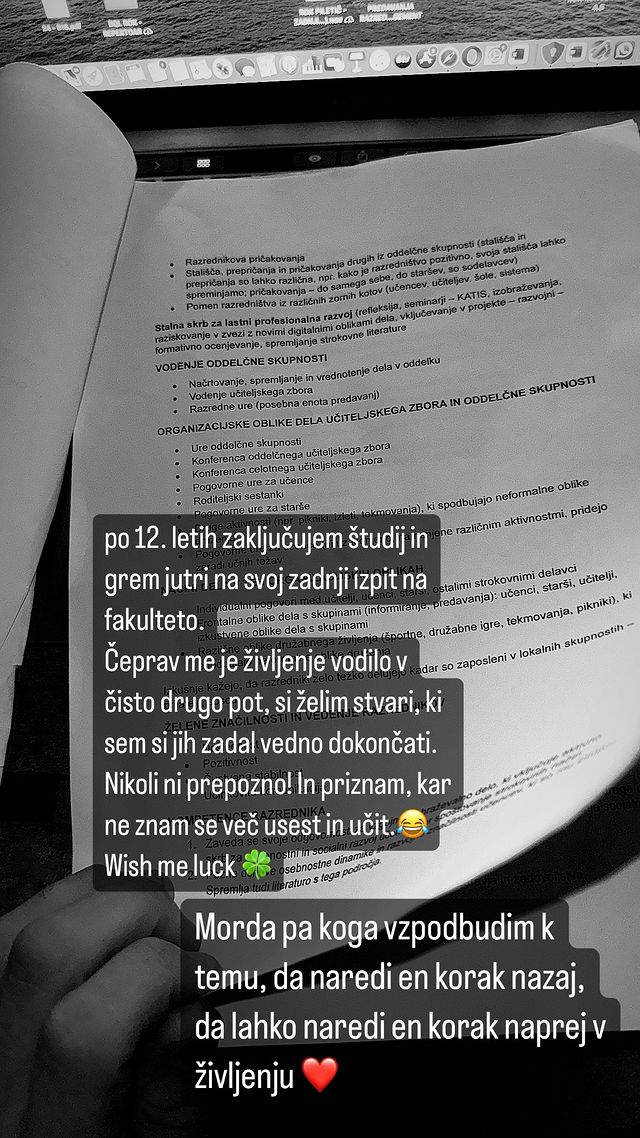 Rok Piletič ima danes zadnji izpit