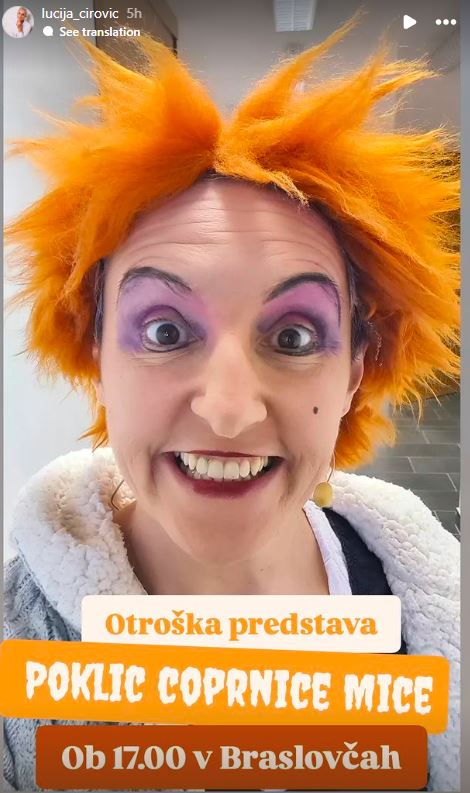 Lucija Čirović kot čarovnica