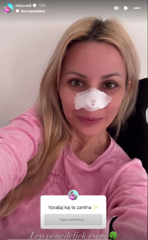 Nina Radi po operaciji