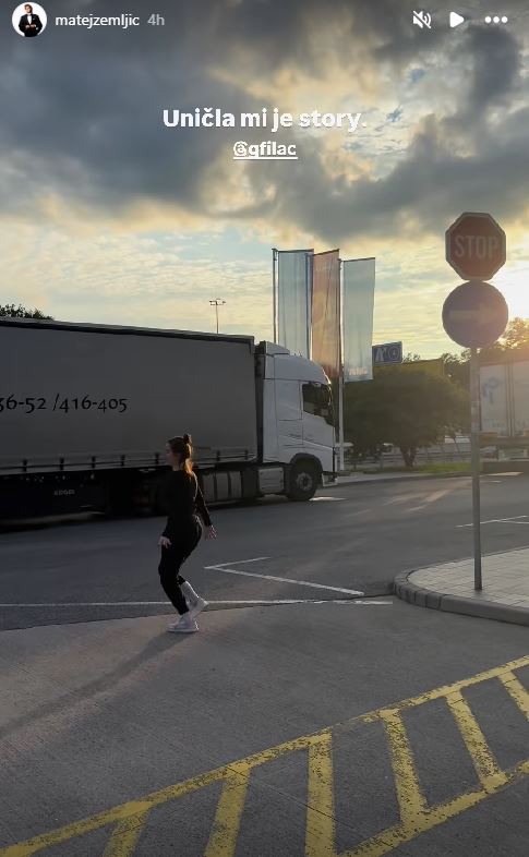 Gaja je Zemljiču uničila kader. Vir: Instagram