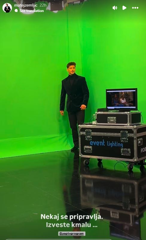 Matej Zemljič pripravlja nekaj novega na POP TV. Vir: Instagram