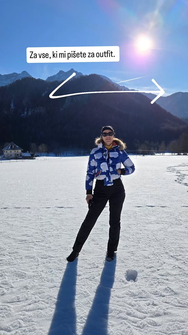 Alenka Ružič Jovović je navdušila z izbiro zimske oprave