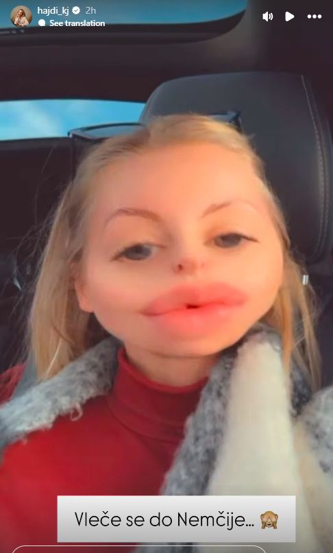 Hajdi Korošec Jazbinšek je testirala različne filtre na Instagramu. Vir: Instagram
