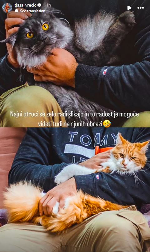 Tjaša Vrečič in njena otroka