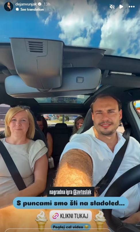 Dejan in srečne nagrajenke. Vir: Instagram