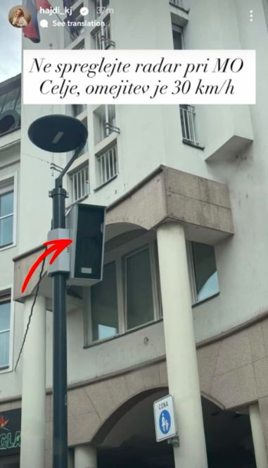 Hajdi Korošec Jazbinšek z opozorilom glede radarja