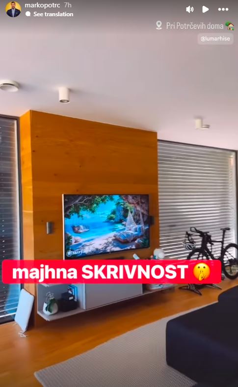 Marko Potrč ima prijetno hladno v hiši tudi v času vročinskega vala. Vir: Instagram