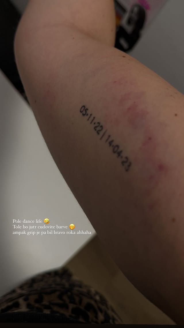 Maša rada pleše ob drogu. Vir: Instagram