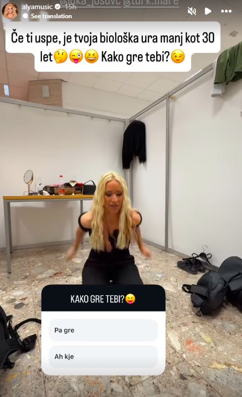 Pevka Alya je test opravila brezhibno