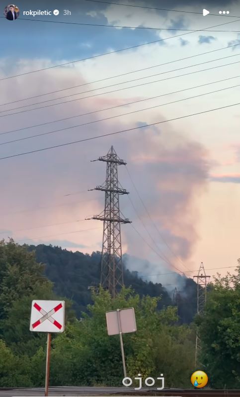 Rok Piletič je pokazal gozdni požar v okolici ljubljane