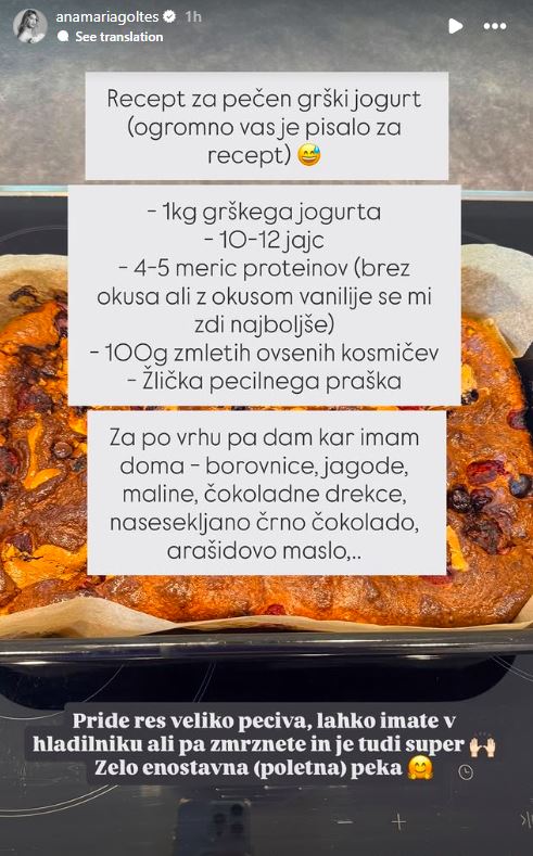 Anamaria goltes recept za grški jogurt