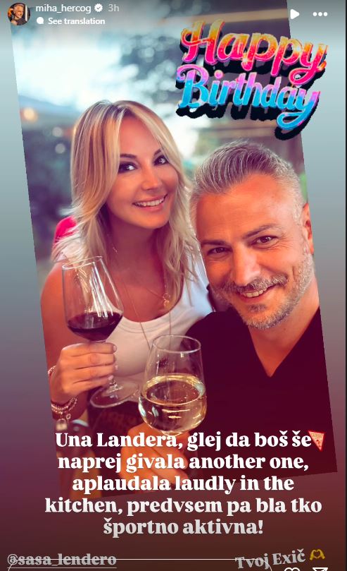 Voščilo Saši Lendero od Mihe Hercoga