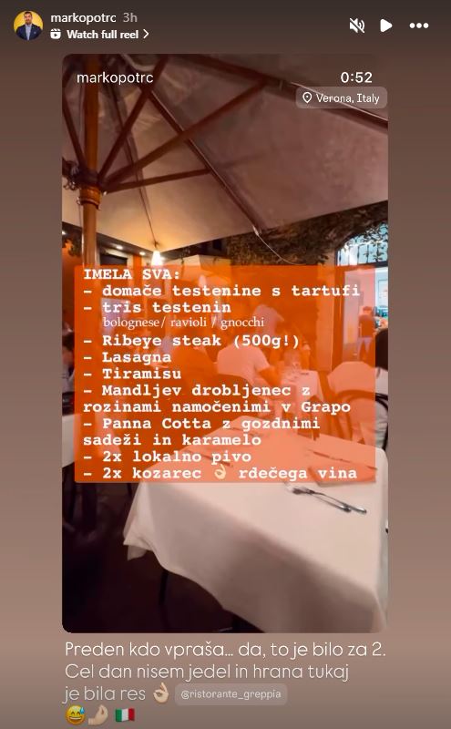 Hrana, ki sta jo jedla Lili in Marko