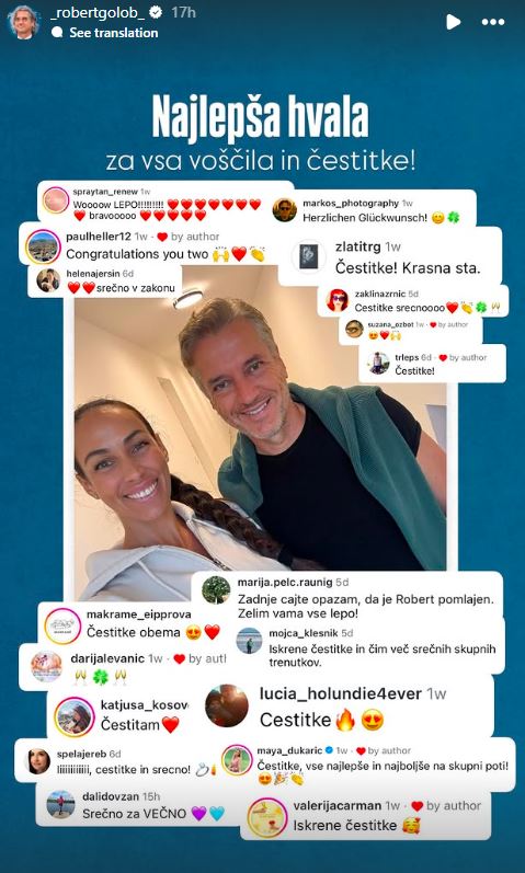 Robert Golob tik pred poroko
