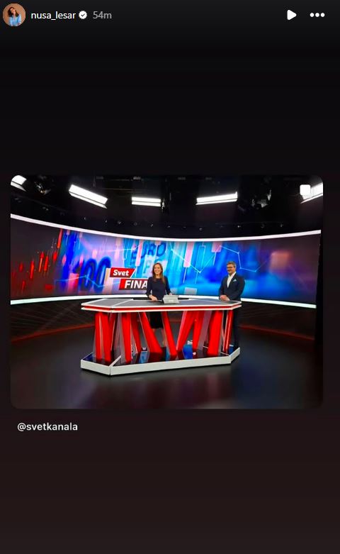 Nuša Lesar iz novega studia. Vir: Instagram