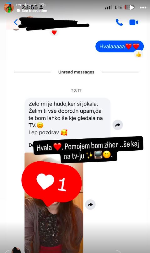 Bo Renata še na TV? Vir: Instagram